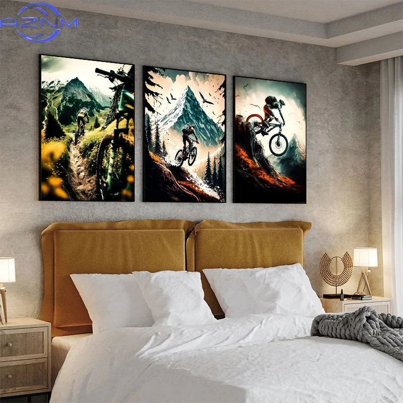 Mountain Biking Pictures - AZNM Poster e Stampe Moderne di