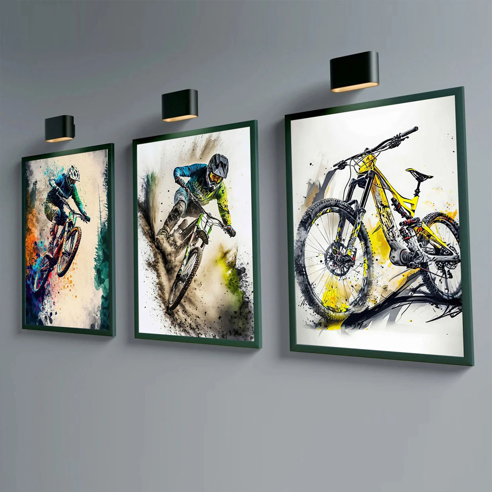 Mountain Biking Pictures - Mountain Bike Sport Wall Art Pittura